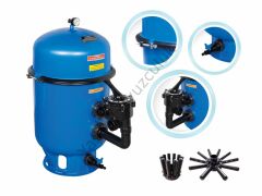 Gemaş İnjectrone Cl 600mm 14m³/h 1,5'' Yandan Çok Yollu Vanalı Plastik Kum Filtresi