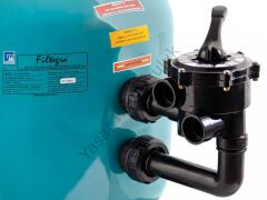 Gemaş Filtegra 500mm 10m³/h 1,5'' Yandan Çok Yollu Vanalı Kum Filtresi